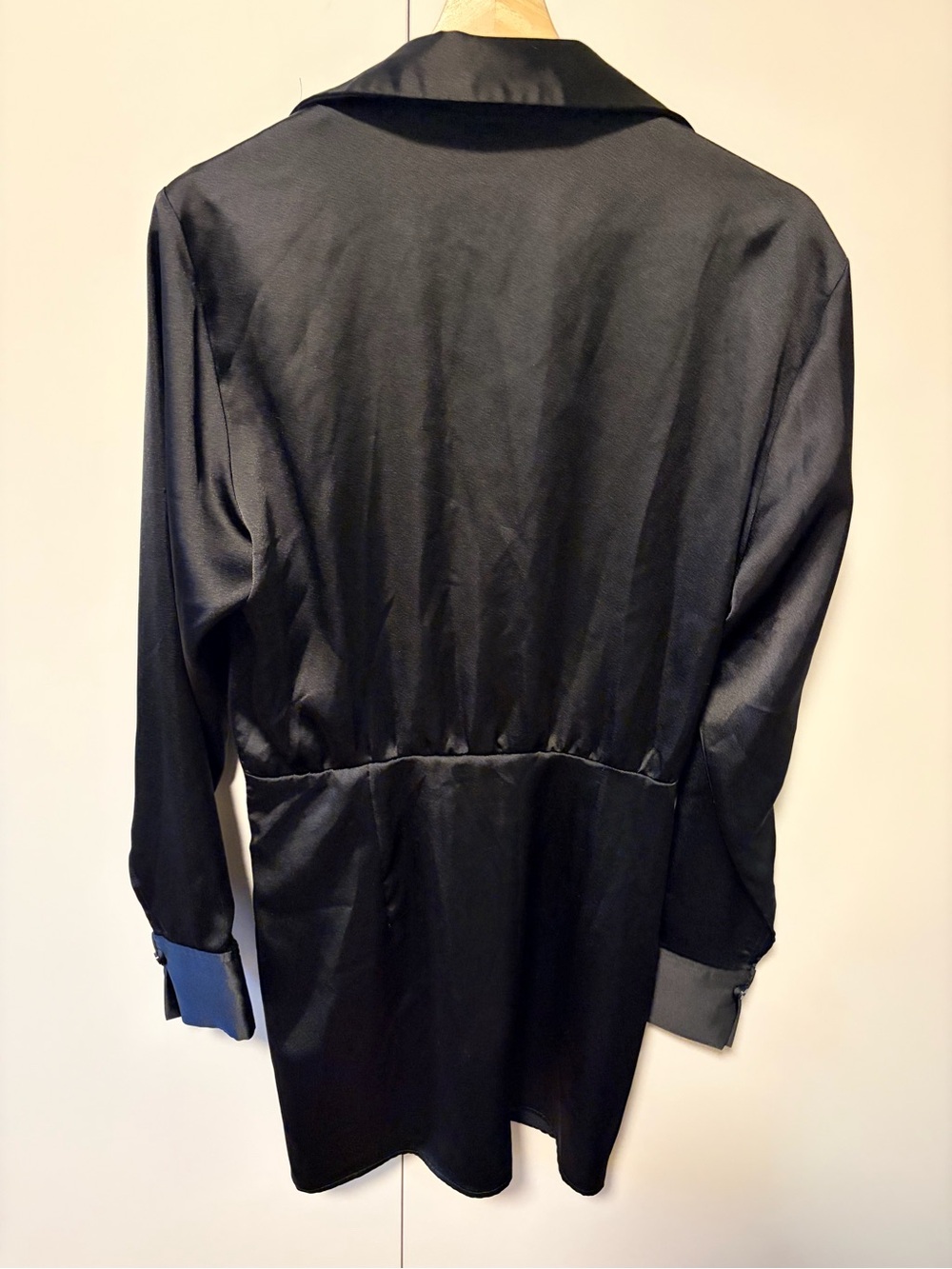 Zara Black Mini Dress with Contrast Cuffs